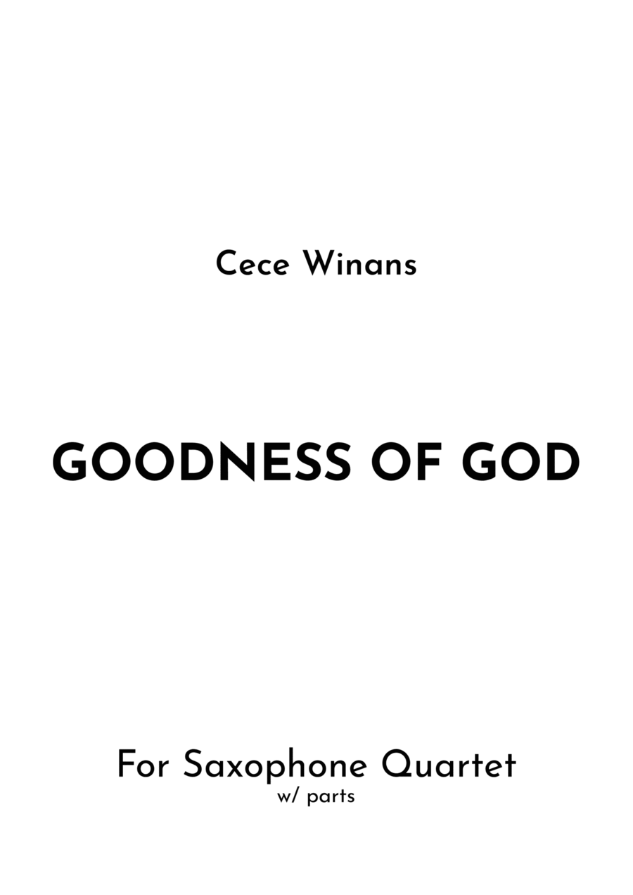 Goodness Of God Goodness Of God Saxophone Quartet scores gallery preview page 1
