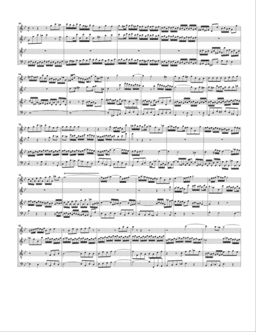 Fugue for organ, BWV 542/II (Arrangement for 4 recorders) Recorder scores gallery preview page 3
