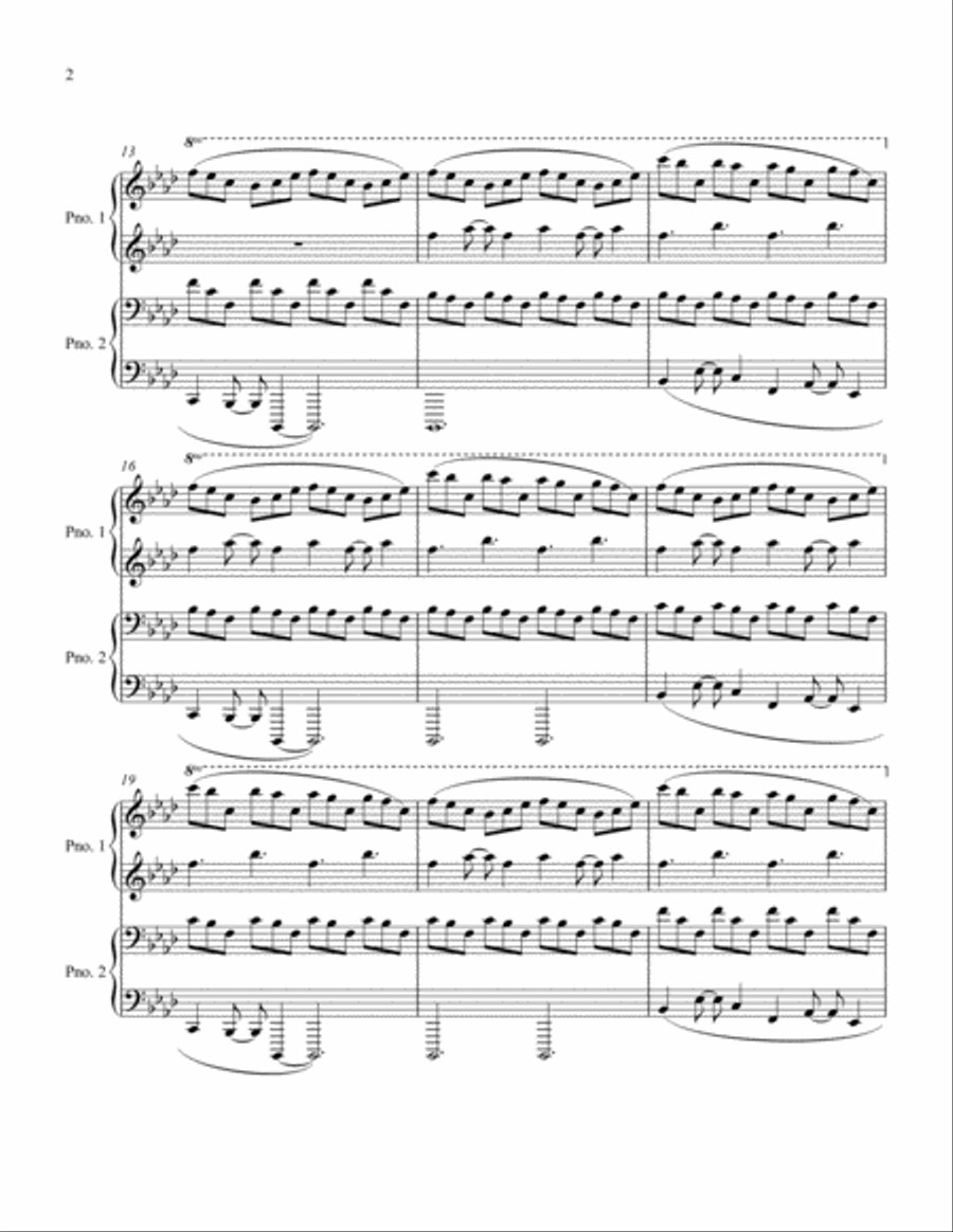 Puzzling for piano 4 hands Piano Duet scores gallery preview page 2