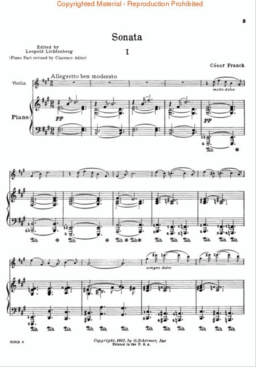 Sonata in A Violin Solo scores gallery preview page 3