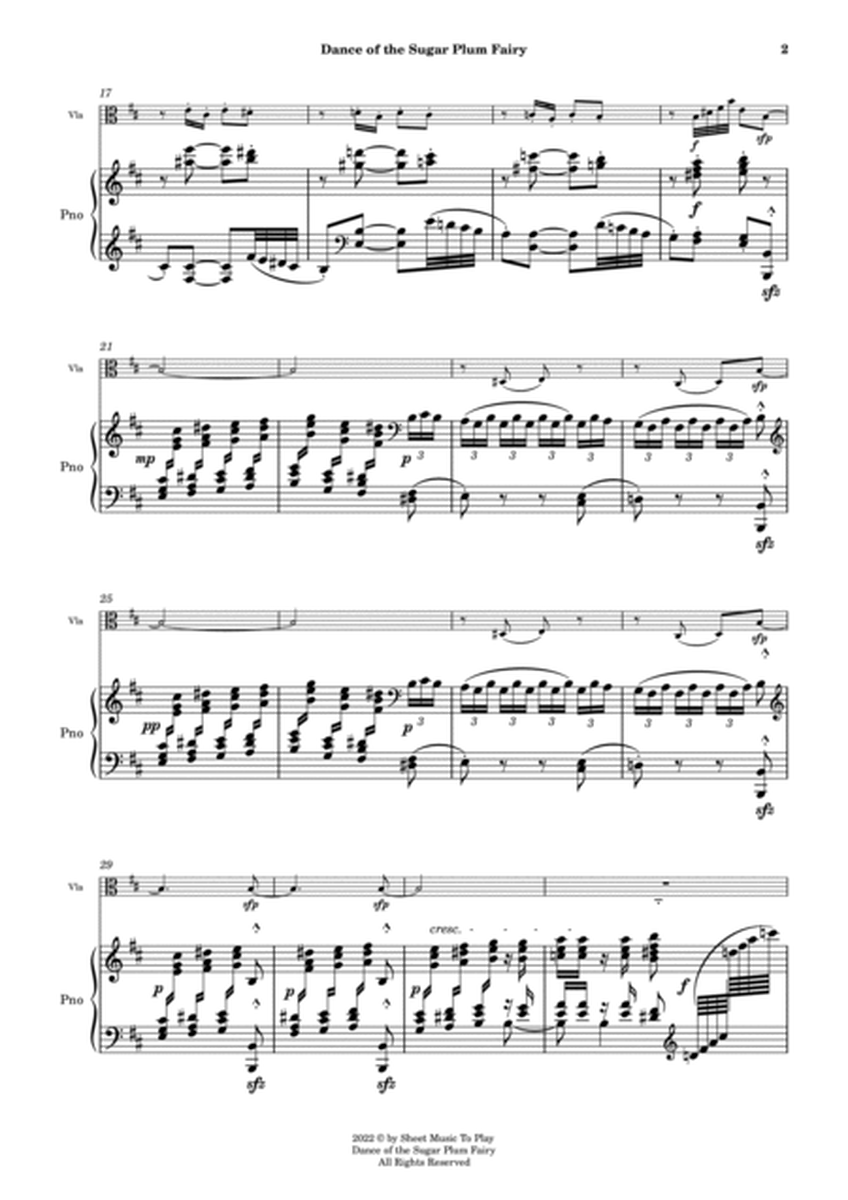 Dance of the Sugar Plum Fairy - Viola and Piano (Full Score) image number null