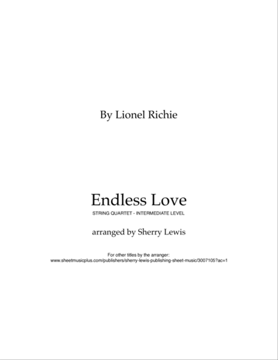 Endless Love String Quartet scores gallery preview page 2