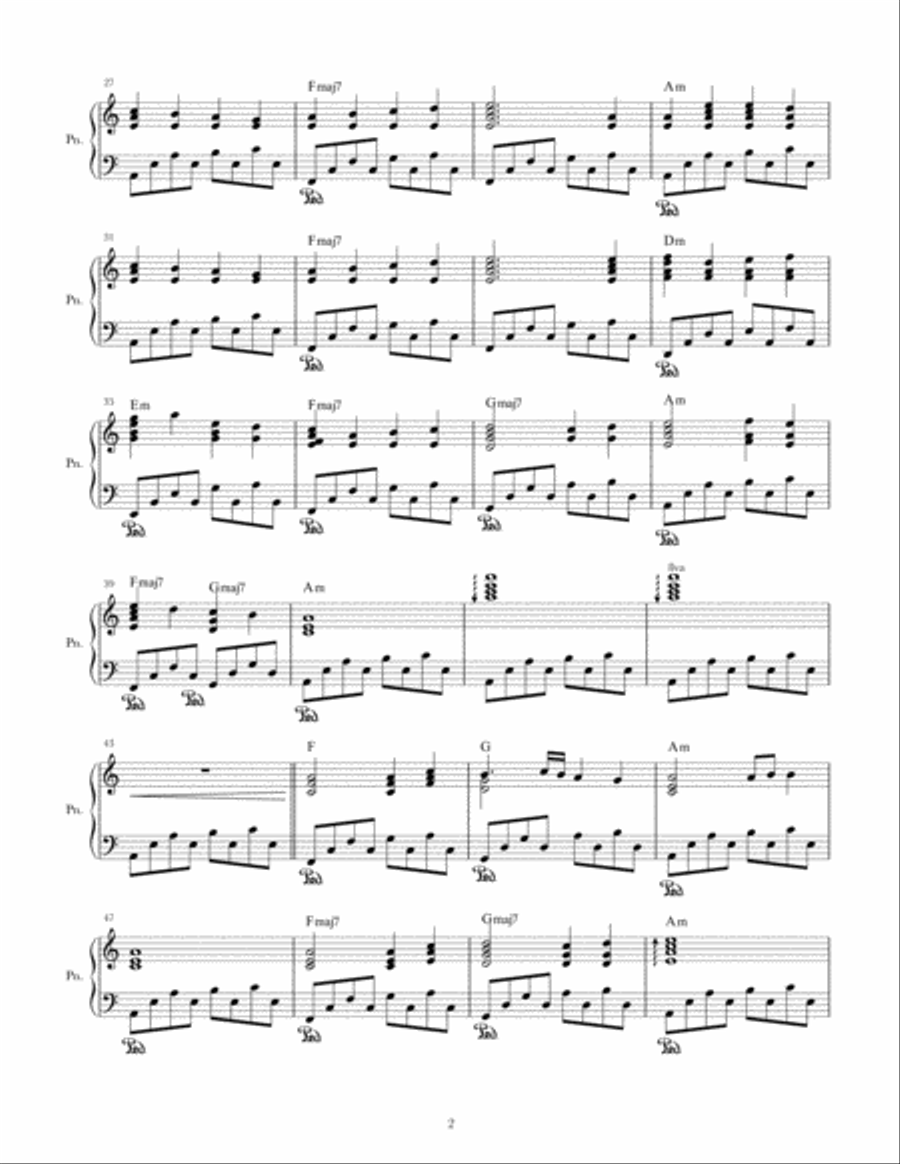 God Rest Ye Merry Gentlemen Piano Solo scores gallery preview page 2