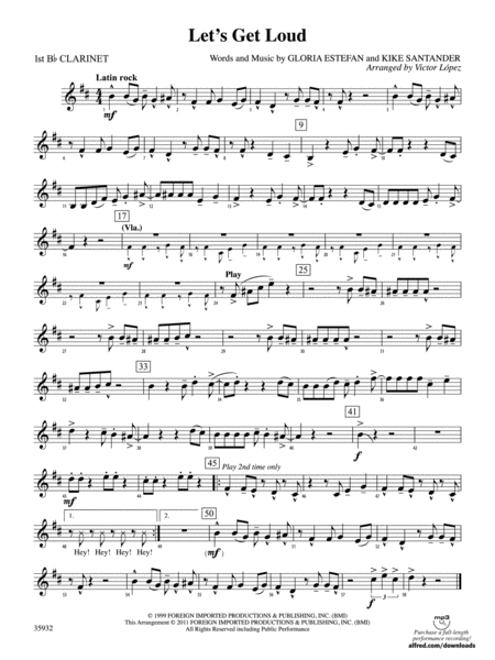 Let's Get Loud: 1st B-flat Clarinet
