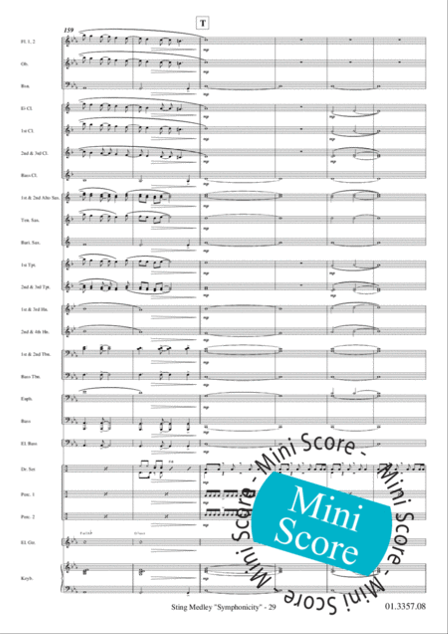 Sting Medley Sting Medley Concert Band scores gallery preview page 33