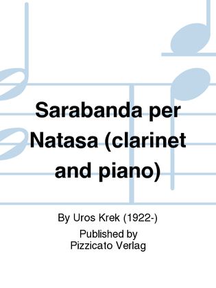 Sarabanda per Natasa (clarinet and piano)