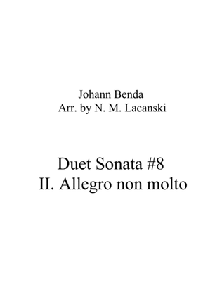 Book cover for Duet Sonata #8 Movement 2 Allegro non molto