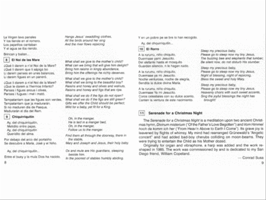 Carols and Lullabies Music for Christmas by Conrad Susa and Five American Carols CD scores gallery preview page 6