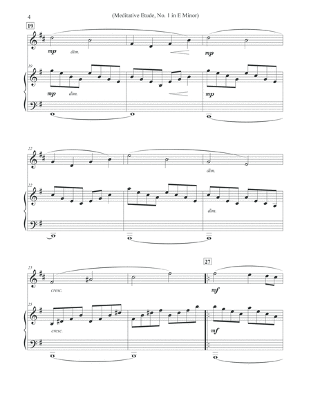Meditative Etude, No. 1 in E Minor - French Horn & Piano image number null