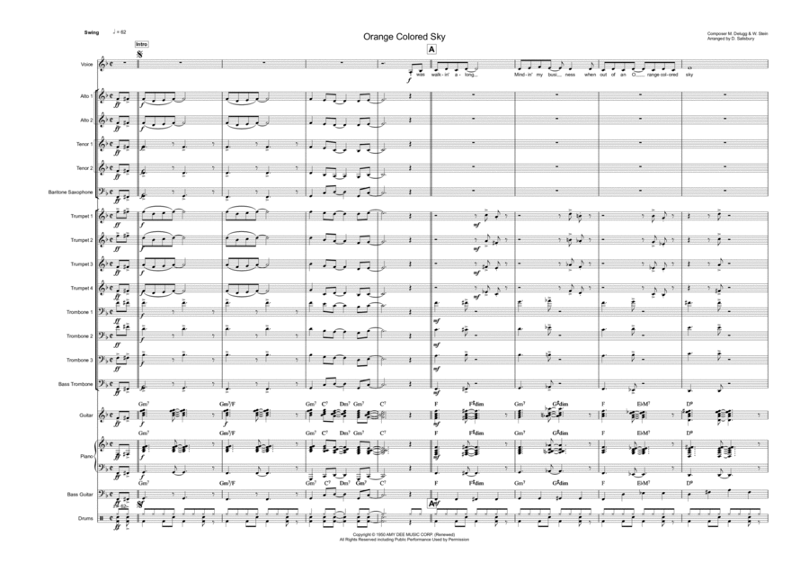 Orange Colored Sky Jazz Ensemble scores gallery preview page 1