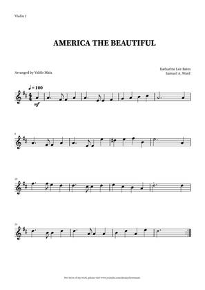 Book cover for America The Beautiful - Violin Solo