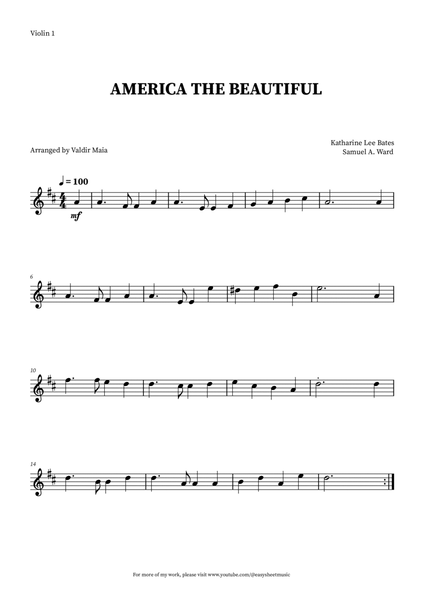 America The Beautiful - Violin Solo image number null