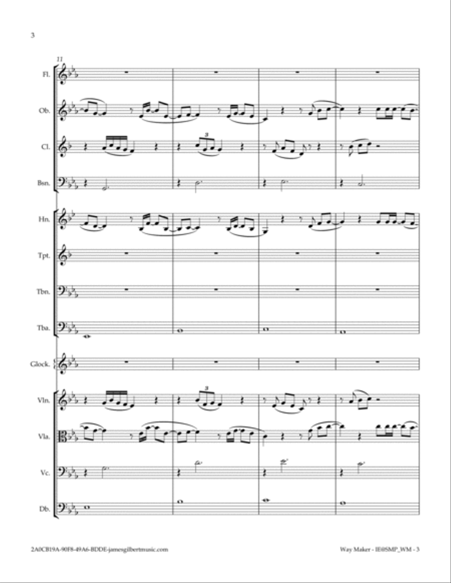 Way Maker Full Orchestra scores gallery preview page 6