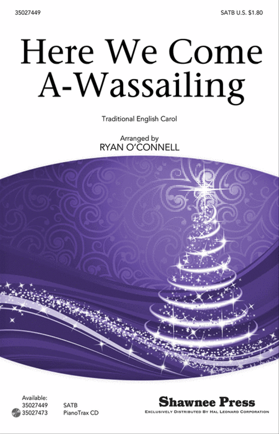 Here We Come A-Wassailing 4-Part scores gallery preview page 1