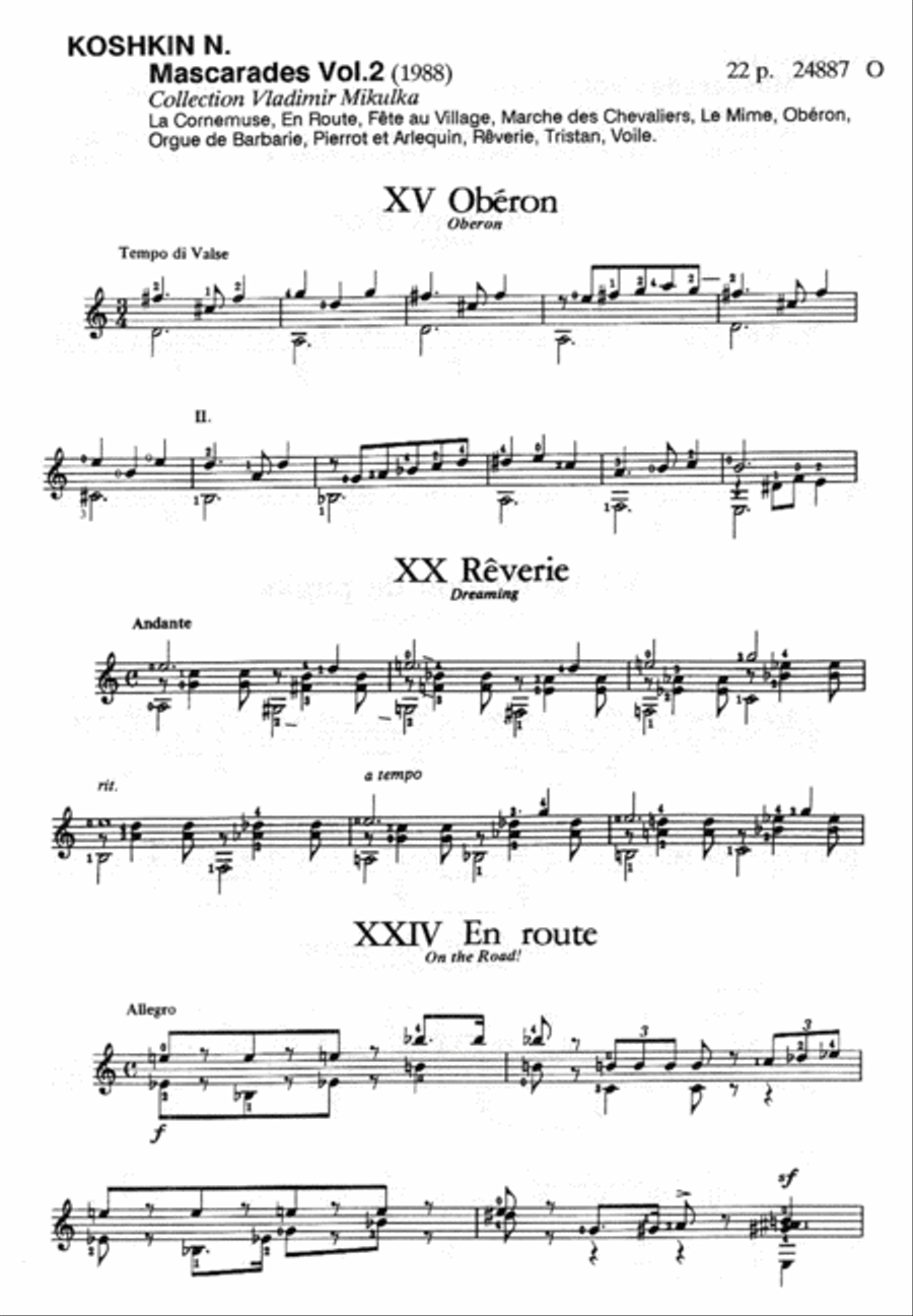Mascarades - Volume 2 Acoustic Guitar scores gallery preview page 2