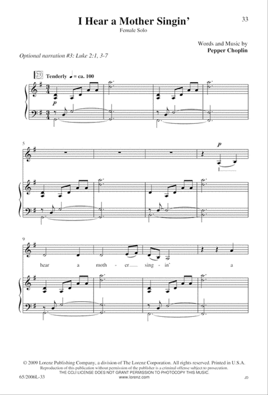I Hear the Prophet Callin' 3-Part scores gallery preview page 34