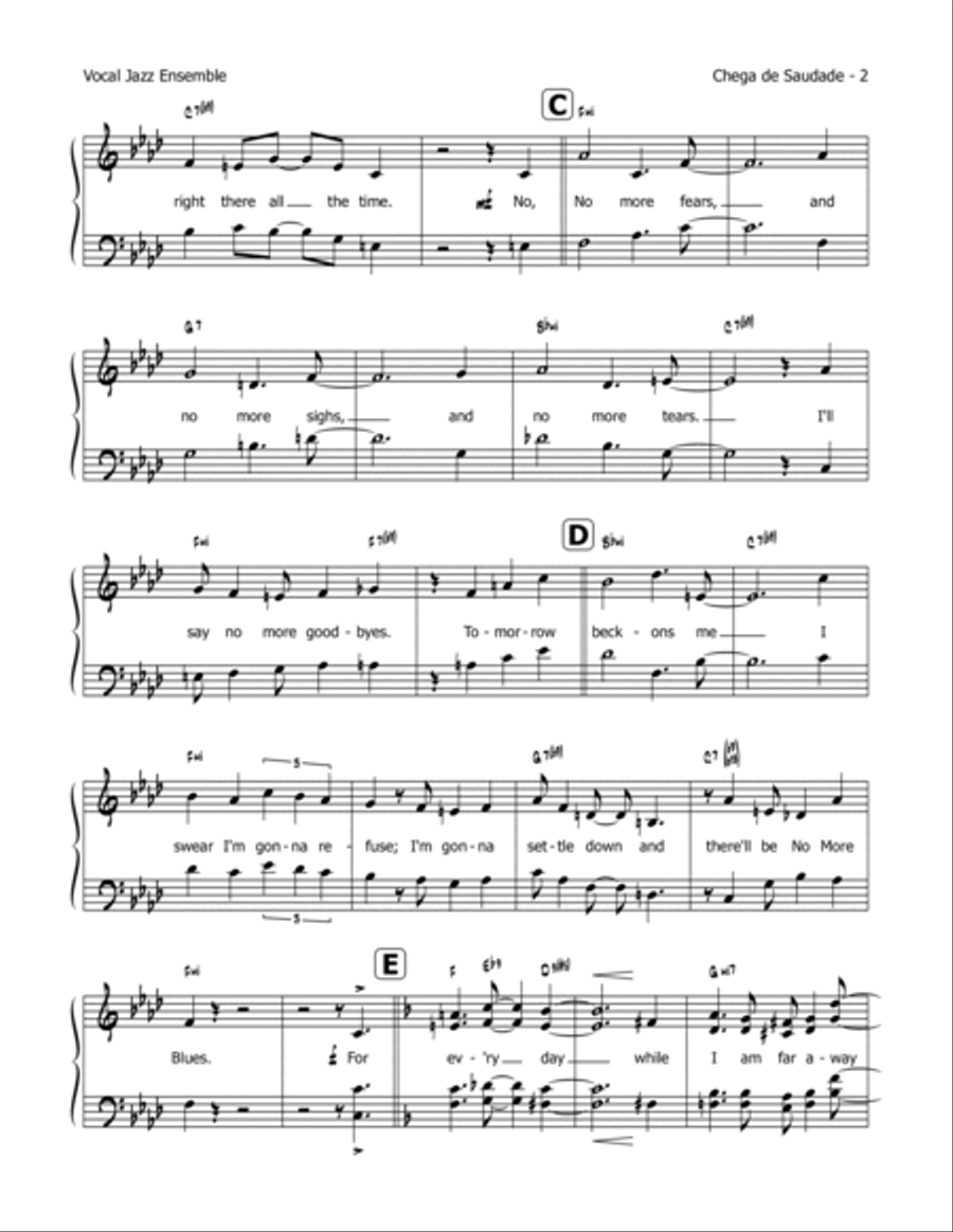 Chega De Saudade (no More Blues) Choir scores gallery preview page 4