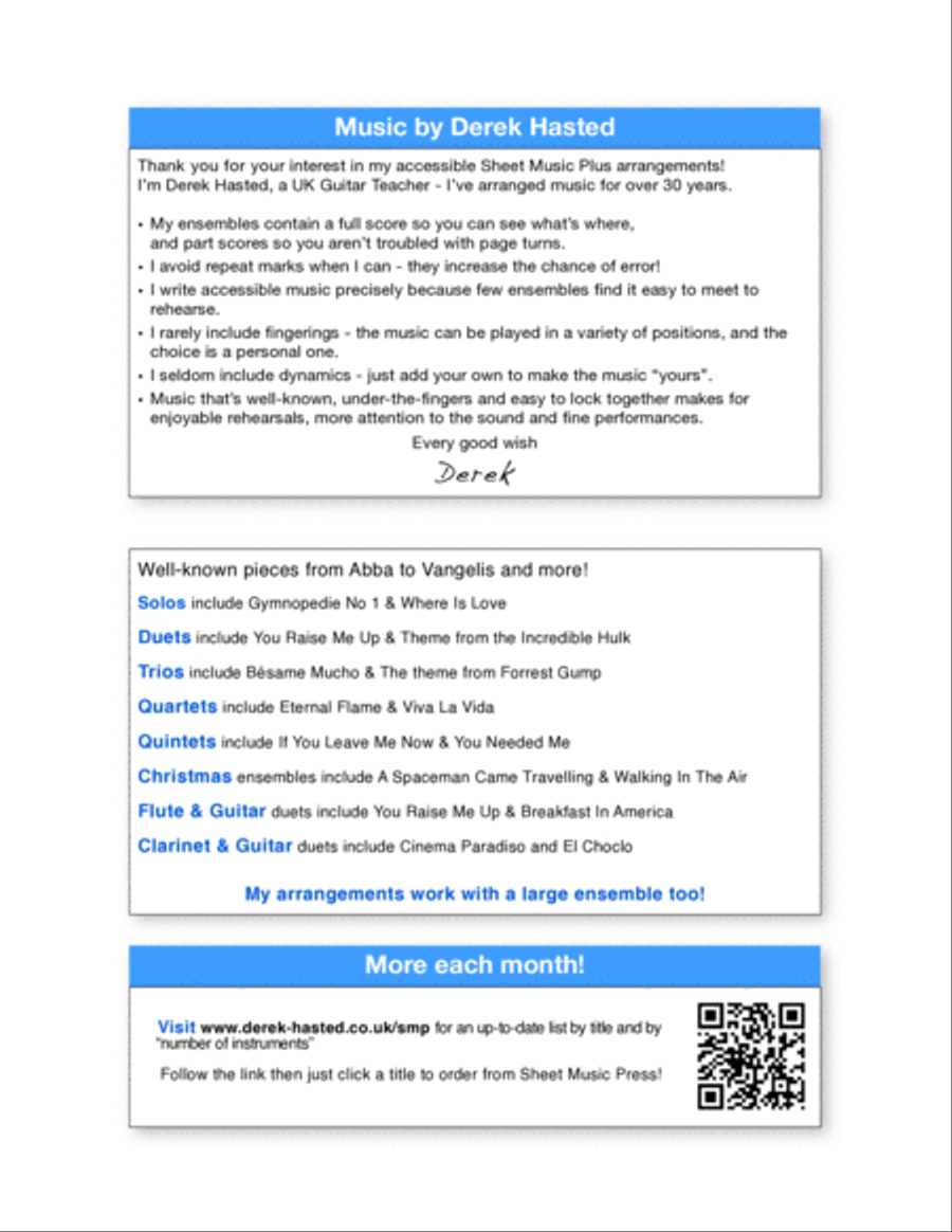 What A Wonderful World Guitar Ensemble scores gallery preview page 2