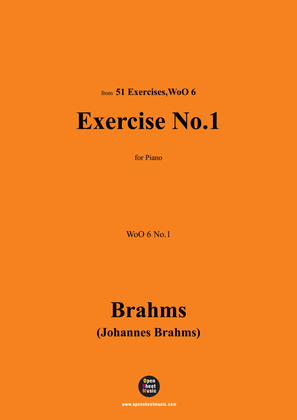 Book cover for Brahms-Exercise No.1,WoO 6 No.1,for Piano