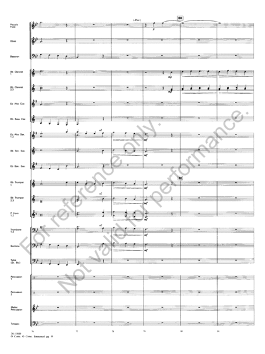 O Come, O Come, Emmanuel Concert Band scores gallery preview page 16