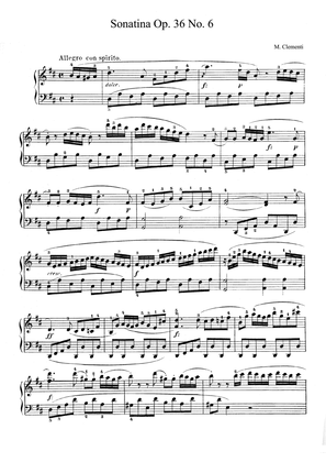 Clementi Sonatina Op. 36 No. 6 in D Major