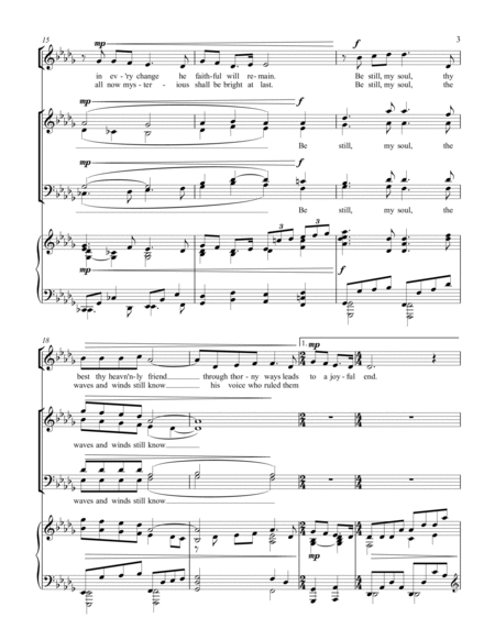Be Still, My Soul - Solo, SATB Voice, Piano image number null