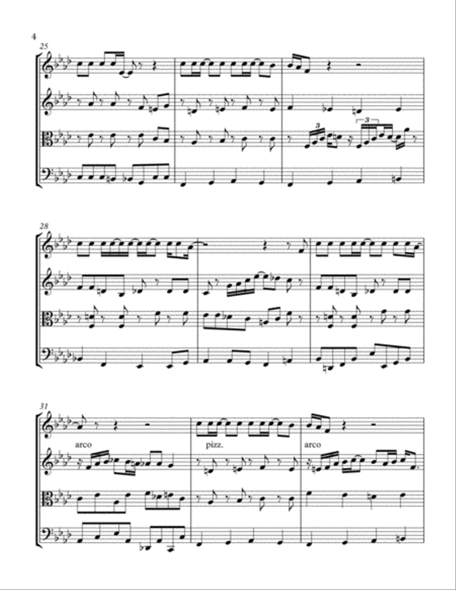 Is You Is, Or Is You Ain't My Baby String Quartet scores gallery preview page 4