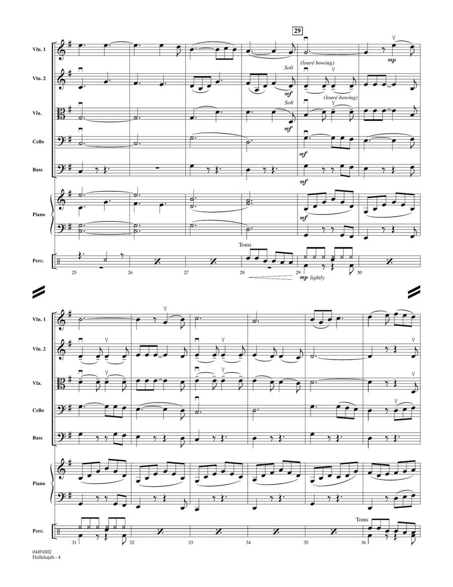 Hallelujah - Full Score Hallelujah - Full Score Orchestra scores gallery preview page 4