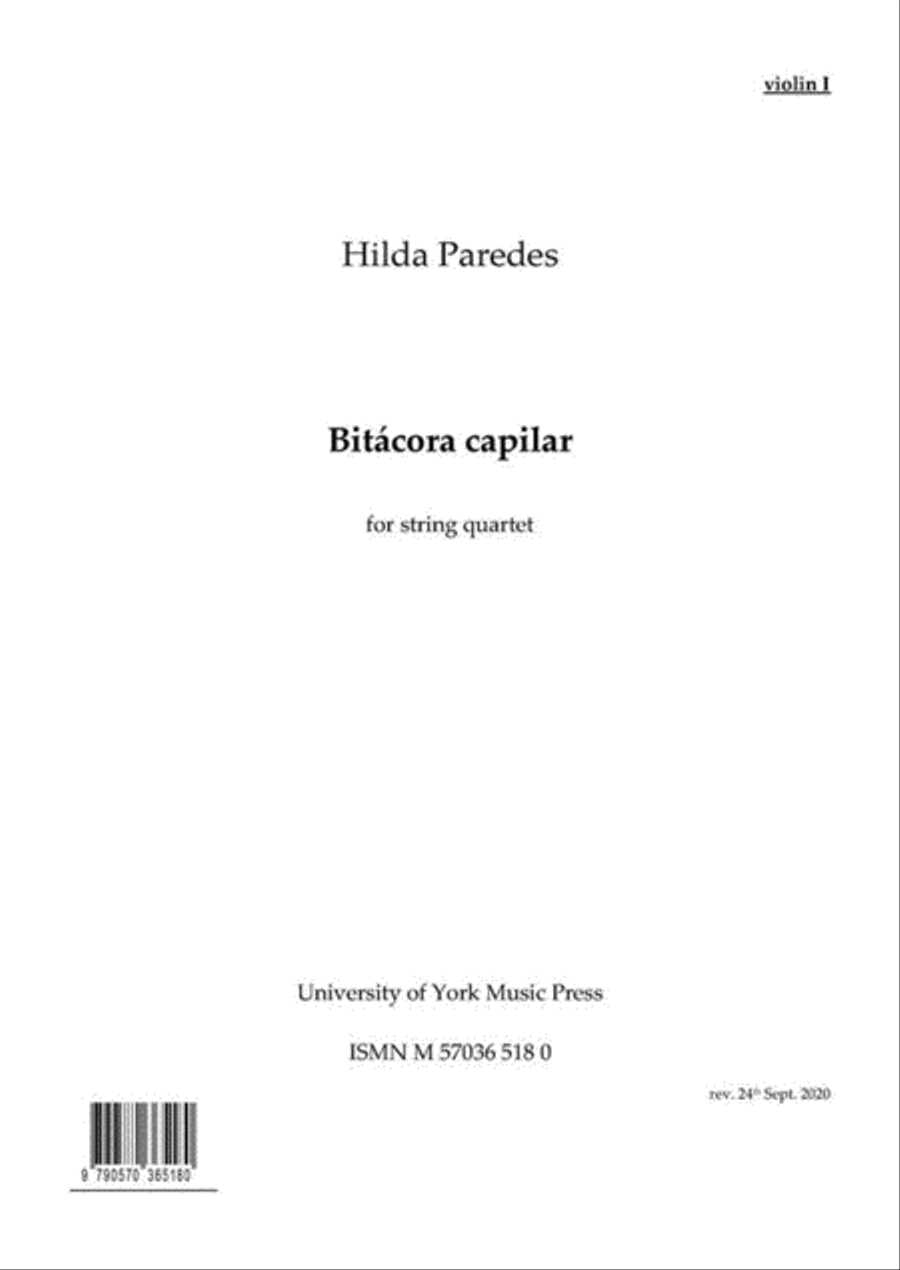 Bitácora Capilar String Quartet scores gallery preview page 1