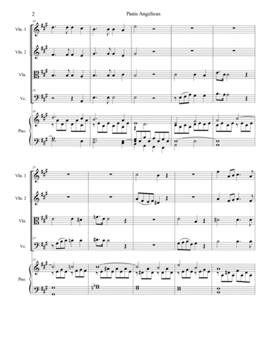 Panis Angelicus (for String Quartet and Piano) (High Key) image number null