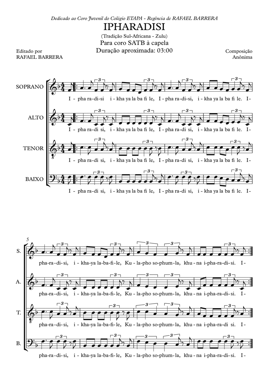 IPHARADISI 4-Part scores gallery preview page 1