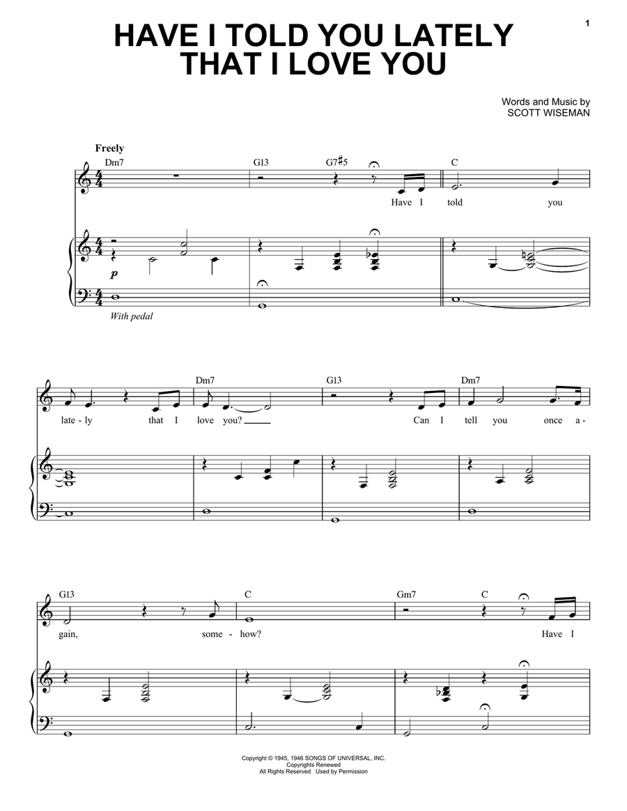 Have I Told You Lately That I Love You Guitar scores gallery preview page 1