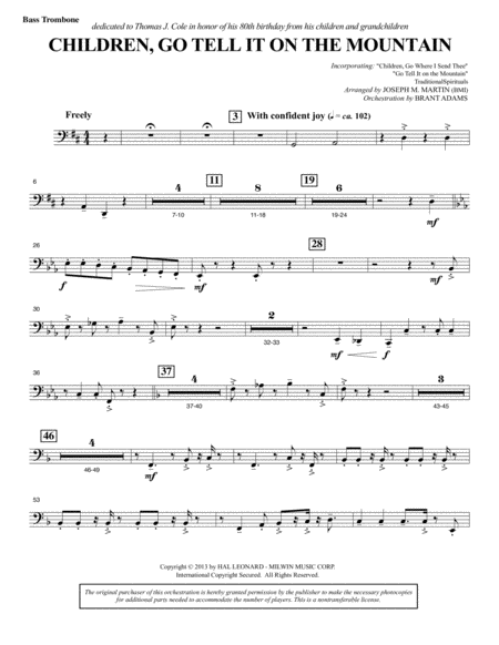 Appalachian Winter (A Cantata For Christmas) - Bass Trombone