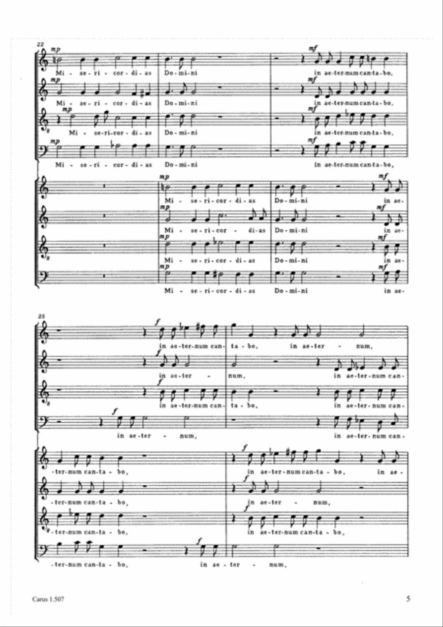 Misericordias Domini 4-Part scores gallery preview page 6