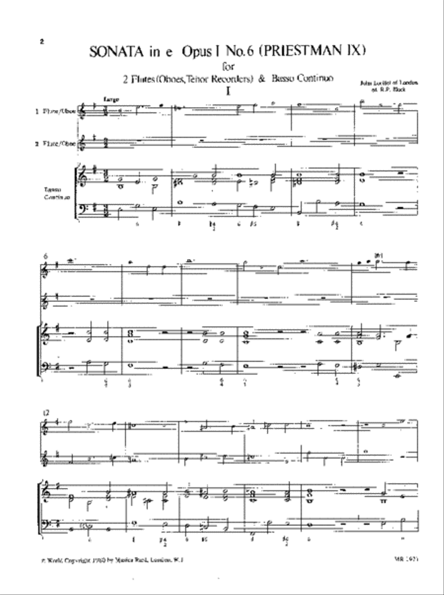 6 Sonatas Op. 1 Score scores gallery preview page 2