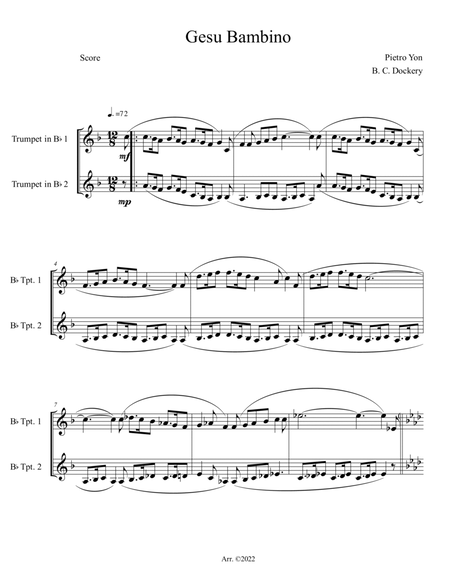 Gesu Bambino (Trumpet Duet) image number null