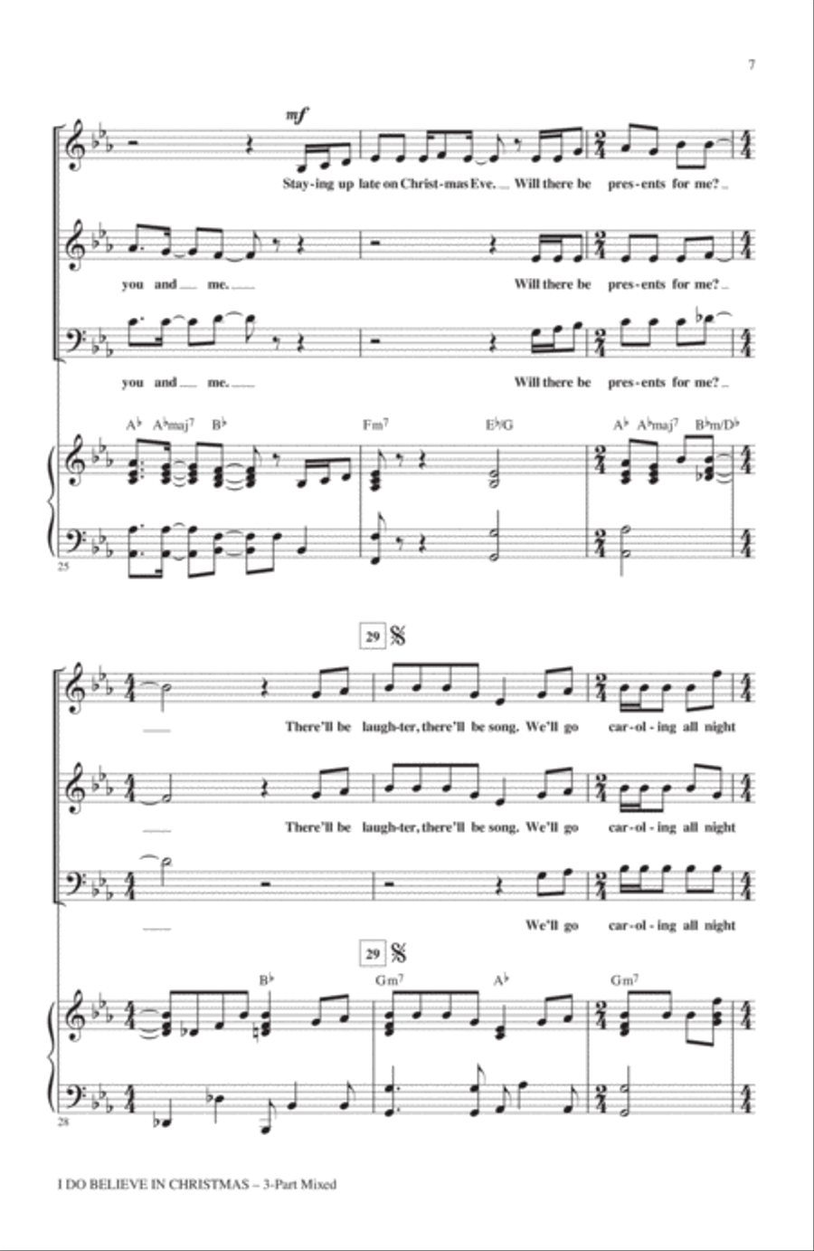 I Do Believe In Christmas 3-Part scores gallery preview page 5