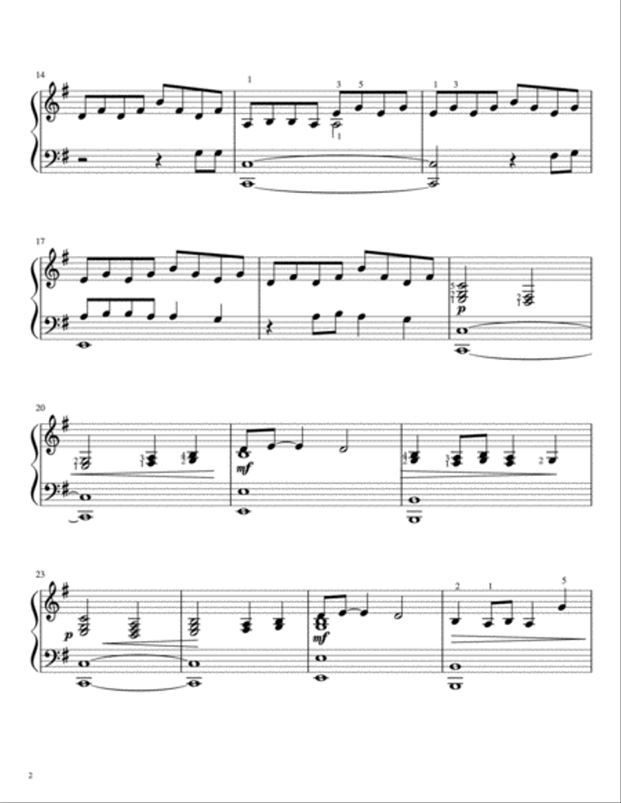 Lovely Piano Solo scores gallery preview page 2