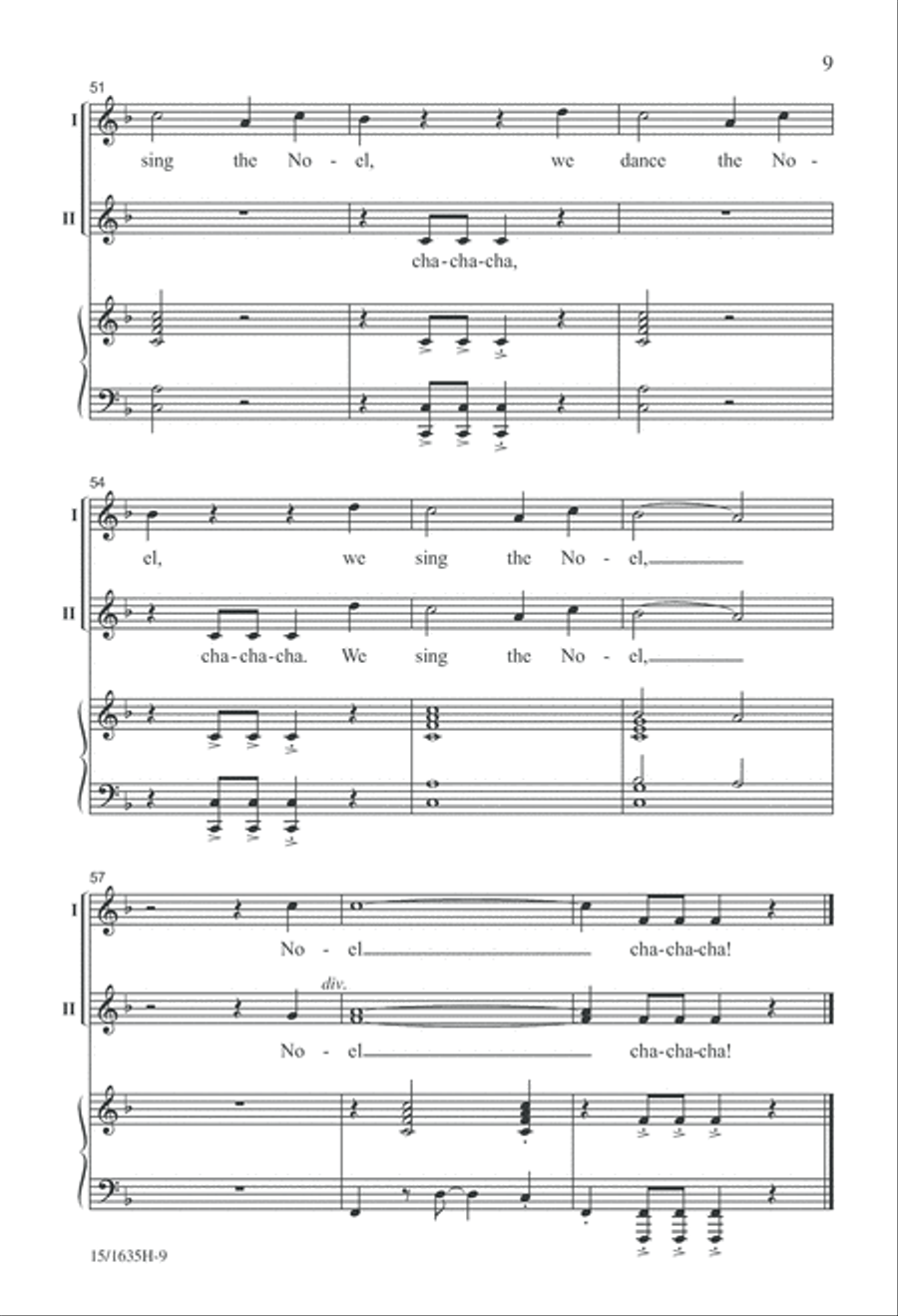 The Noel Cha-Cha The Noel Cha-Cha 2-Part scores gallery preview page 9