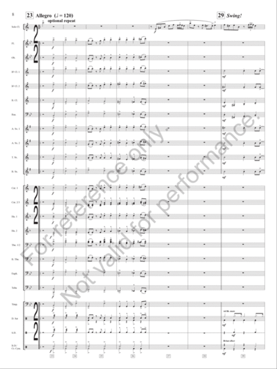 Dark Eyes Dark Eyes Concert Band scores gallery preview page 9