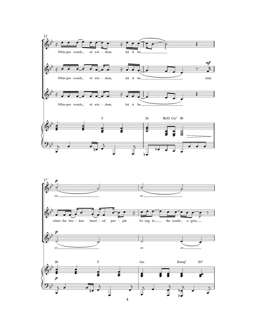 Let It Be Choir scores gallery preview page 4