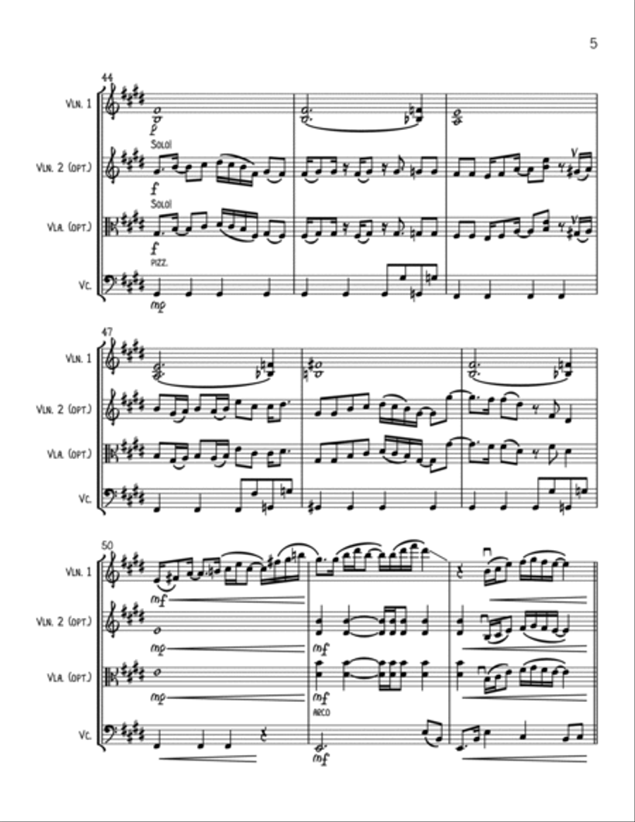 Murder On The Dancefloor String Trio scores gallery preview page 5