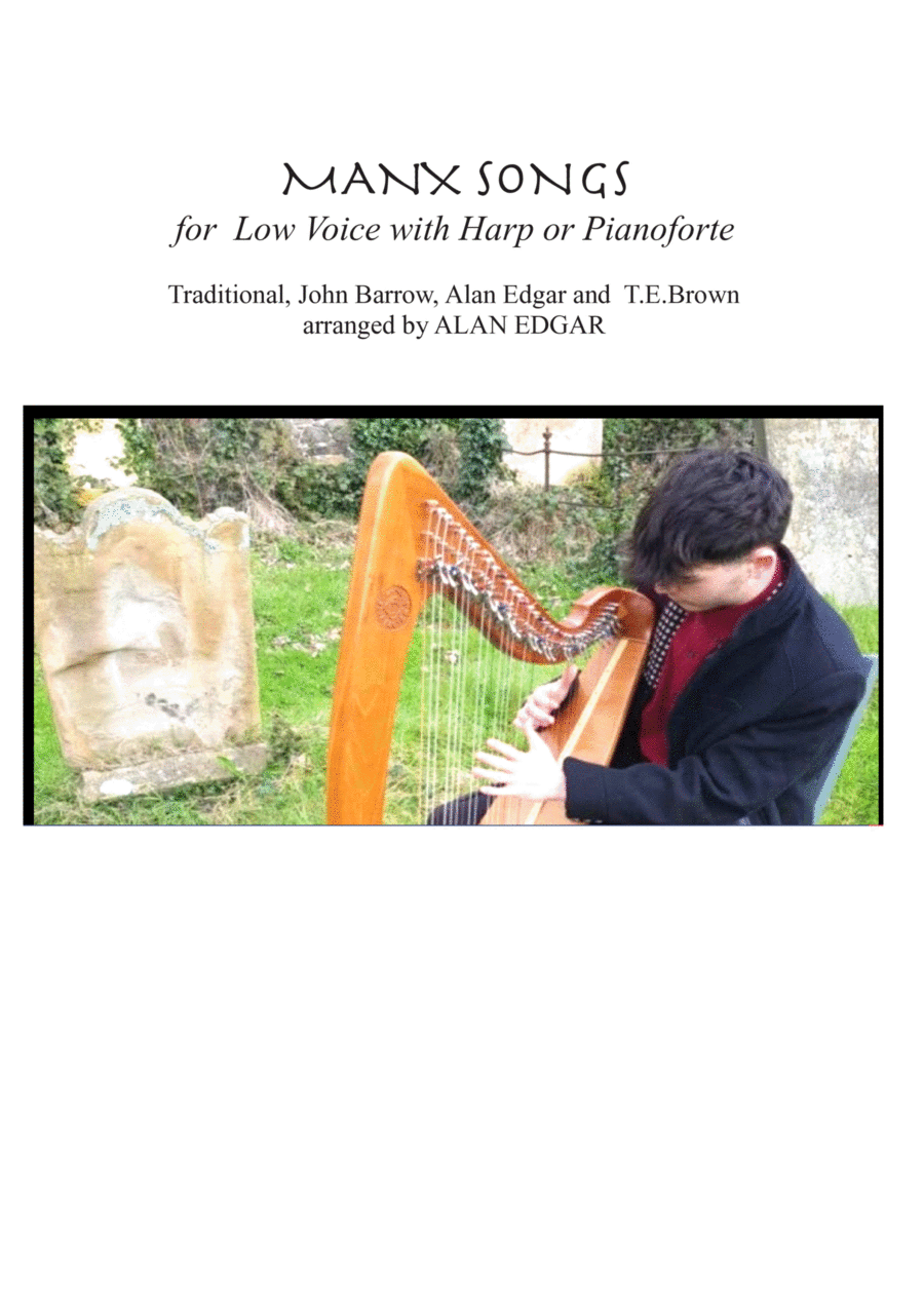 MANX SONGS for LOW VOICE & HARP (or pianoforte) Harp scores gallery preview page 1