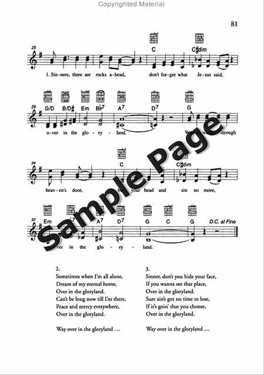 Best of Spirituals & Gospels Acoustic Guitar scores gallery preview page 82