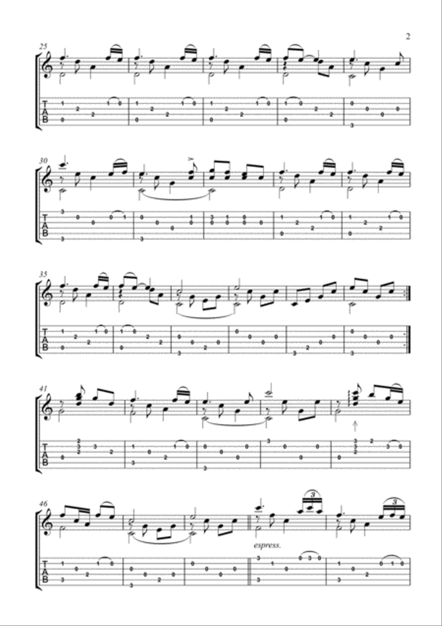 Light of Hope Guitar Tablature scores gallery preview page 3