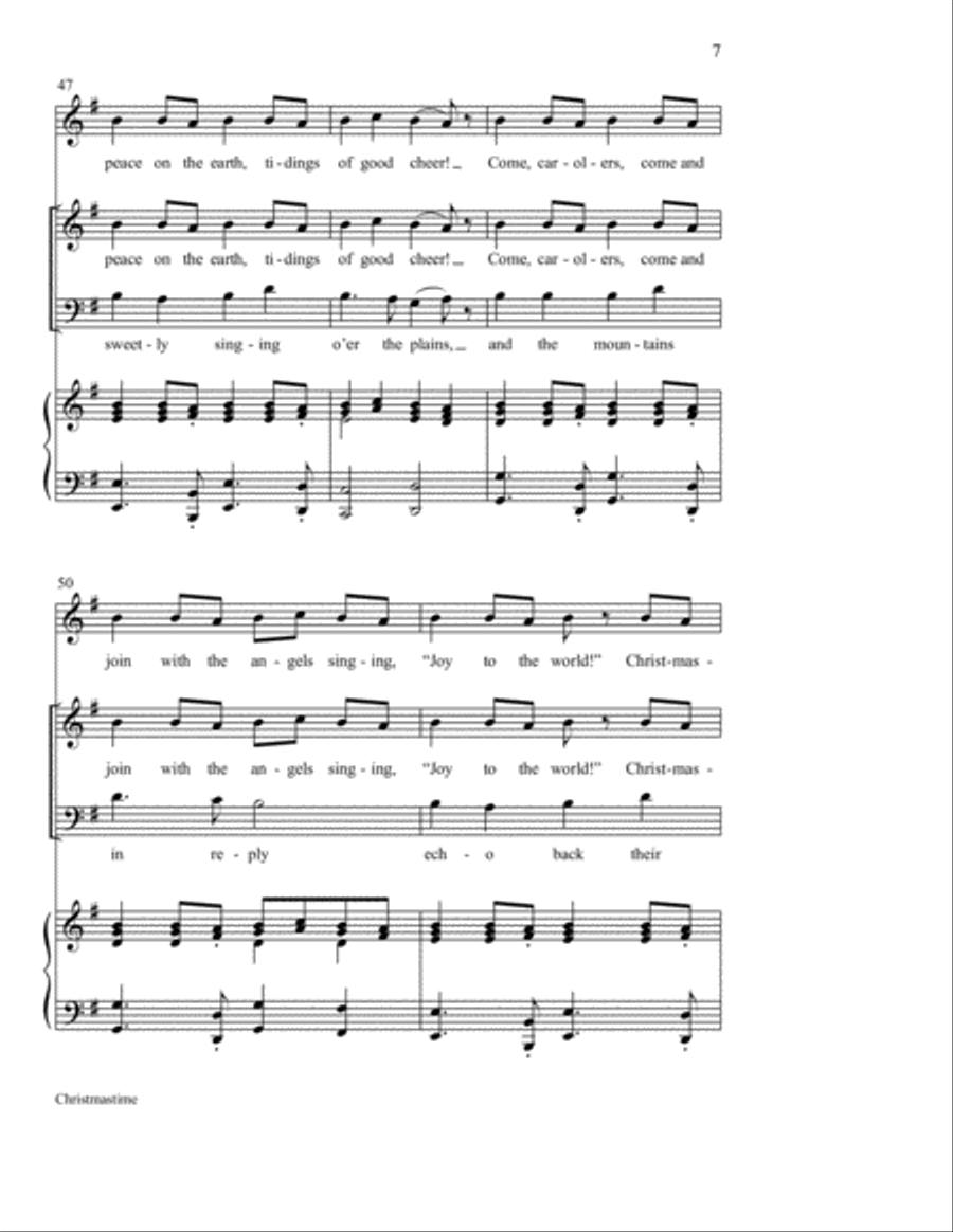 Christmastime Unison Choir scores gallery preview page 8