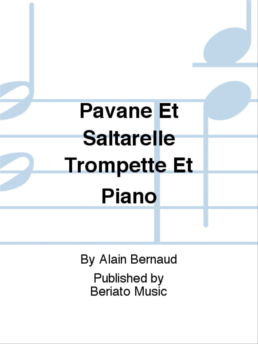 Pavane Et Saltarelle Trompette Et Piano