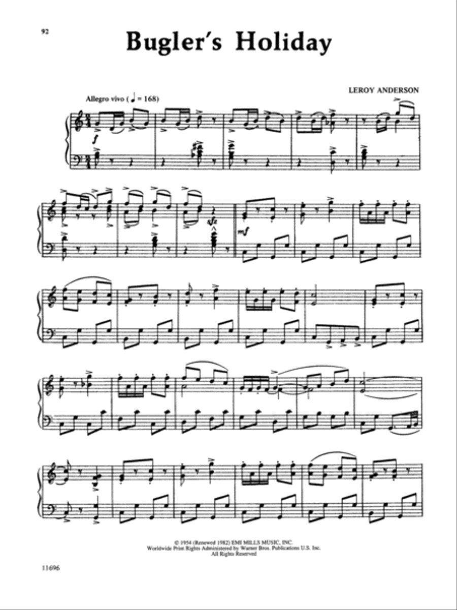 Leroy Anderson (Almost Complete) Piano Solo scores gallery preview page 4