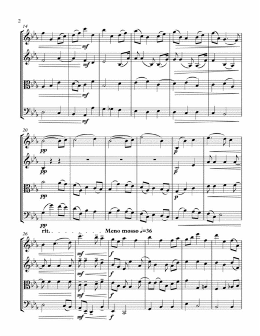 Father's Day. Enigma Variations Nimrod (String Quartet) String Quartet scores gallery preview page 2