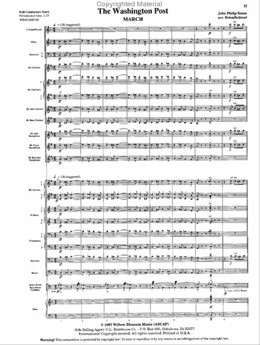 The Washington Post Concert Band scores gallery preview page 2